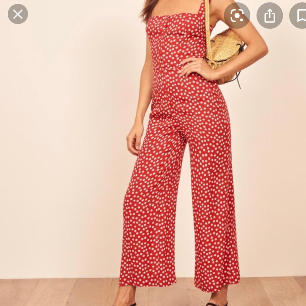 Reformation Della Jumpsuit Florette Print NWT sz6